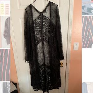 Net beach cover up/kimono